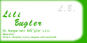 lili bugler business card